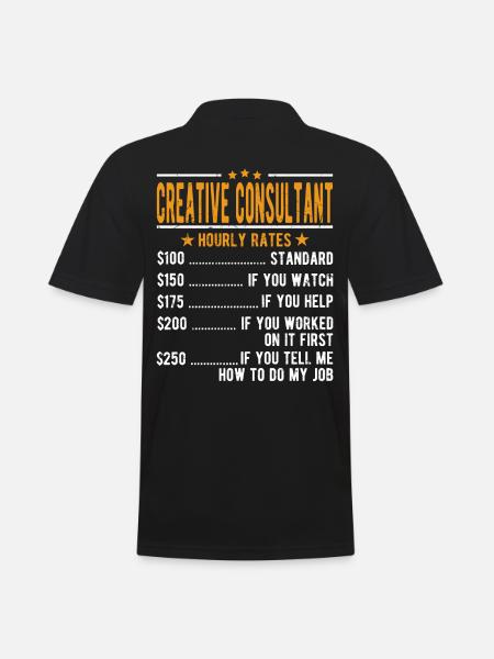 Creative Consultant Hourly Wage - Men's Polo Shirt - black