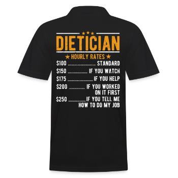 Nutritionniste Salaire horaire - Polo Homme - noir - Dos - Kai (181cm)