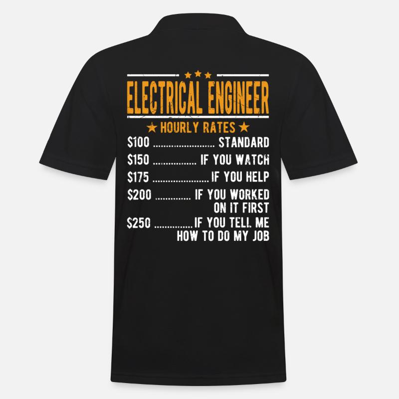 Electrical engineer hourly wage - Men's Polo Shirt - black