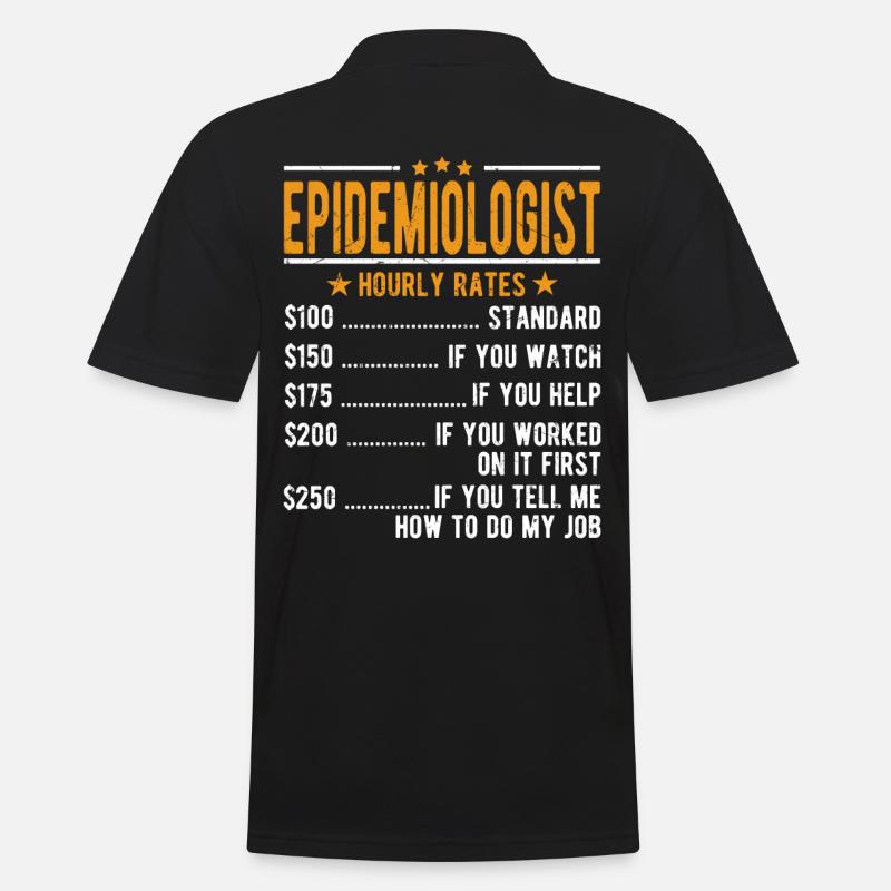 Epidemiologist Hourly Wage - Men's Polo Shirt - black