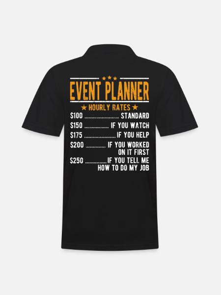 Event planner hourly wage - Men's Polo Shirt - black