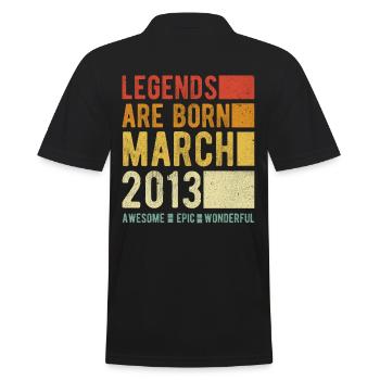 Birthday March 2013 - Men's Polo Shirt - black - Back - Kai (181cm)