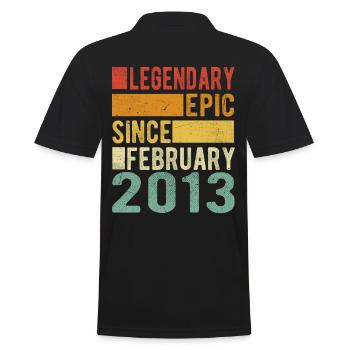 Anniversaire Février 2013 Épopée légendaire - Polo Homme - noir - Dos - Kai (181cm)