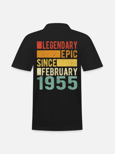 Anniversaire février 1955 Épopée légendaire - Polo Homme - noir
