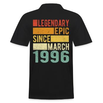 Anniversaire Mars 1996 Épopée légendaire - Polo Homme - noir - Dos - Kai (181cm)