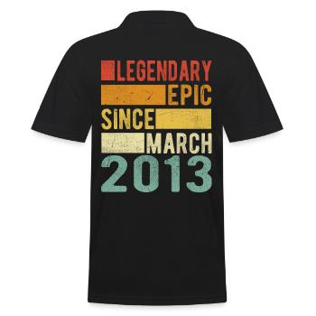Anniversaire Mars 2013 Épopée légendaire - Polo Homme - noir - Dos - Kai (181cm)