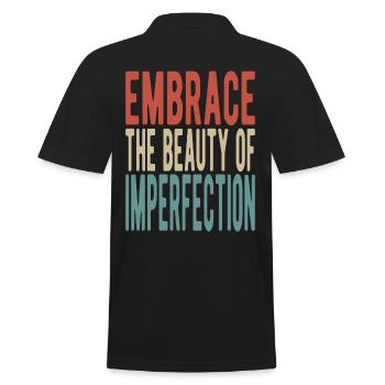 Embrassez la beauté de l’imperfection - Polo Homme - noir - Dos - Kai (181cm)