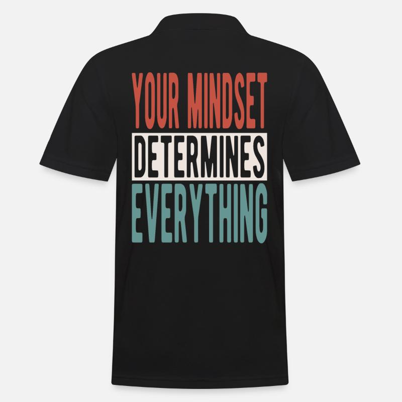 Your mindset determines everything - Männer Poloshirt - Schwarz