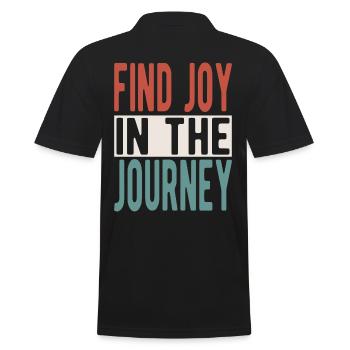 Trouvez de la joie dans le voyage - Polo Homme - noir - Dos - Kai (181cm)