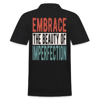Embrassez la beauté de l’imperfection - Polo Homme - noir - Dos - Kai (181cm)
