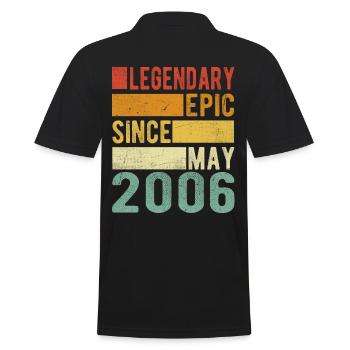 Birthday May 2006 Legendary Epic - Men's Polo Shirt - black - Back - Kai (181cm)
