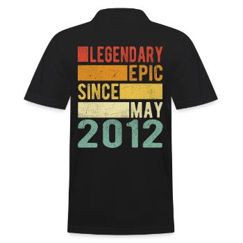 Birthday May 2012 Legendary epic - Men's Polo Shirt - black - Back - Kai (181cm)