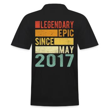 Birthday May 2017 Legendary epic - Men's Polo Shirt - black - Back - Kai (181cm)
