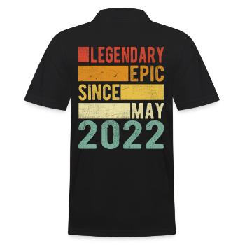 Anniversaire mai 2022 Épopée légendaire - Polo Homme - noir - Dos - Kai (181cm)