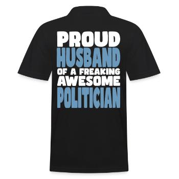 Fière épouse d’un sacré bon politicien - Polo Homme - noir - Dos - Kai (181cm)