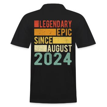 Anniversaire août 2024 Épopée légendaire - Polo Homme - noir - Dos - Kai (181cm)