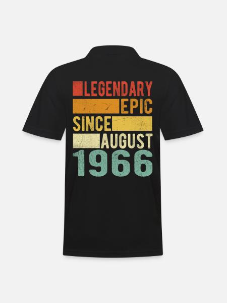 Birthday: August 1966 Legendary Epic - Men's Polo Shirt - black