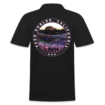 Paso Robles California Souvenir - Men's Polo Shirt - black - Back - Kai (181cm)