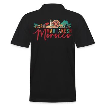 Marakech Maroc Souvenir - Polo Homme - noir - Dos - Kai (181cm)