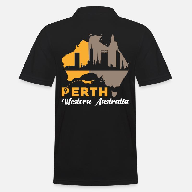Souvenir de Perth, Australie occidentale - Polo Homme - noir