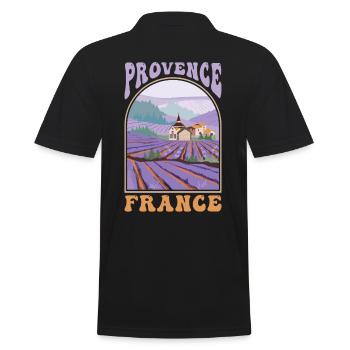 Provence Frankreich Souvenir - Männer Poloshirt - Schwarz - Hinten - Kai (181cm)