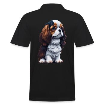 Cavalier King Charles Spaniel Chien Chiot - Polo Homme - noir - Dos - Kai (181cm)