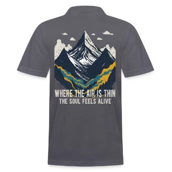 Alpiniste des montagnes Dicton - Polo Homme - charbon - Dos - Nico (186cm)