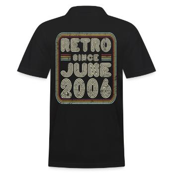 Anniversaire Juin 2006 Cadeau rétro - Polo Homme - noir - Dos - Kai (181cm)