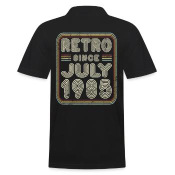 Geburtstag Juli 1985 Retro Geschenk - Männer Poloshirt - Schwarz - Hinten - Kai (181cm)