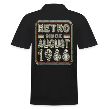 Anniversaire Août 1966 Cadeau rétro - Polo Homme - noir - Dos - Kai (181cm)