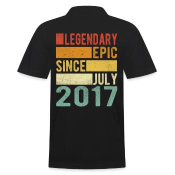 Birthday July 2017 Legendary Epic - Men's Polo Shirt - black - Back - Kai (181cm)
