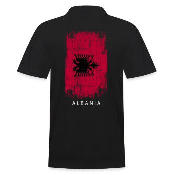 Souvenir avec le drapeau du pays de l’Albanie - Polo Homme - noir - Dos - Kai (181cm)