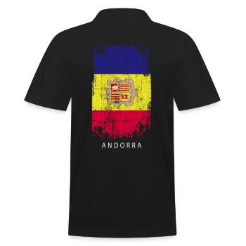 Souvenir Mit Der Landflagge Von Andorra - Männer Poloshirt - Schwarz - Hinten - Kai (181cm)