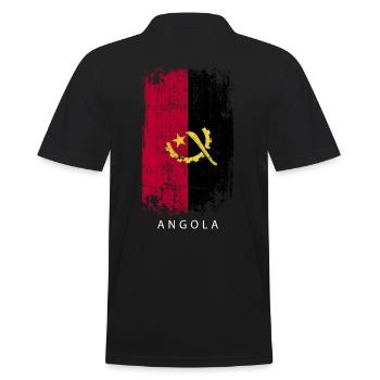 Souvenir avec le drapeau du pays de l’Angola - Polo Homme - noir - Dos - Kai (181cm)