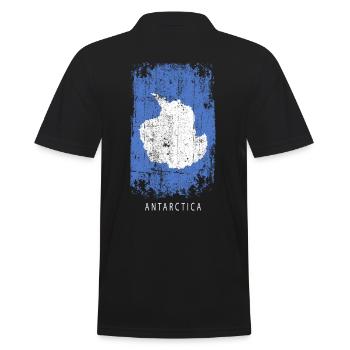 Souvenir with the country flag of Antarctica - Men's Polo Shirt - black - Back - Kai (181cm)