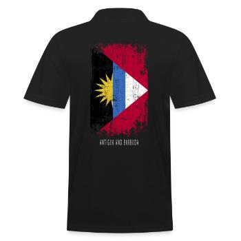Souvenir avec le drapeau du pays d’Antigua et - Polo Homme - noir - Dos - Kai (181cm)