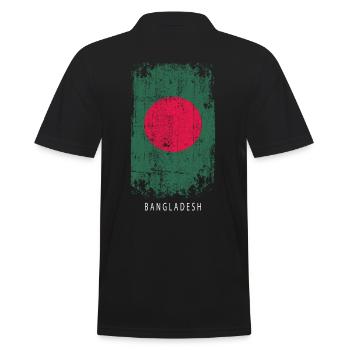 Souvenir avec le drapeau du Bangladesh - Polo Homme - noir - Dos - Kai (181cm)