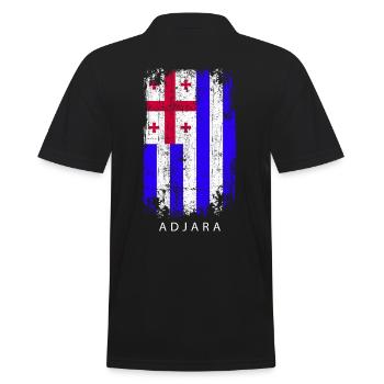 Souvenir avec le drapeau du pays de l’ADJARIE - Polo Homme - noir - Dos - Kai (181cm)