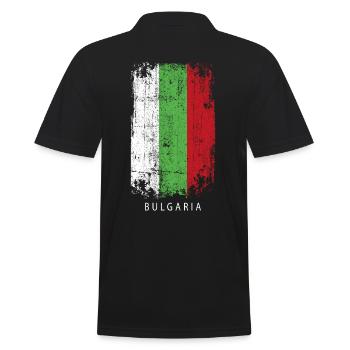 Souvenir Mit Der Landflagge Von Bulgaria - Männer Poloshirt - Schwarz - Hinten - Kai (181cm)