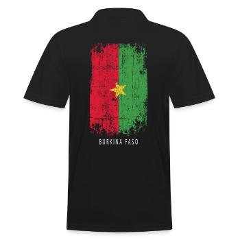 Souvenir avec le drapeau du Burkina Faso - Polo Homme - noir - Dos - Kai (181cm)