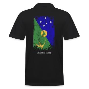 Souvenir avec le drapeau du pays de l’île Christmas - Polo Homme - noir - Dos - Kai (181cm)