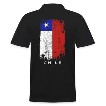Souvenir Mit Der Landflagge Von Chile - Männer Poloshirt - Schwarz - Hinten - Kai (181cm)