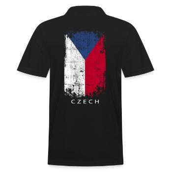 Souvenir avec le drapeau de la République tchèque - Polo Homme - noir - Dos - Kai (181cm)