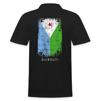 Souvenir avec le drapeau du pays de Djibouti - Polo Homme - noir - Dos - Kai (181cm)