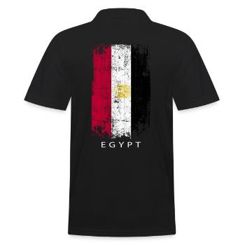 Souvenir with the country flag of Egypt - Men's Polo Shirt - black - Back - Kai (181cm)