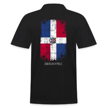 Souvenir Mit Der Landflagge Von Dominican Republic - Männer Poloshirt - Schwarz - Hinten - Kai (181cm)