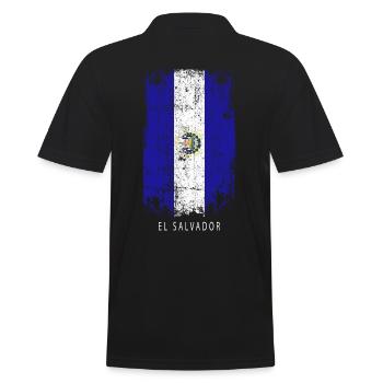 Souvenir avec le drapeau du pays du Salvador - Polo Homme - noir - Dos - Kai (181cm)