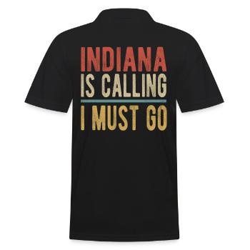 Indiana appelle, je dois y aller - Polo Homme - noir - Dos - Kai (181cm)