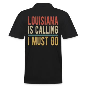 La Louisiane m’appelle, je dois y aller - Polo Homme - noir - Dos - Kai (181cm)