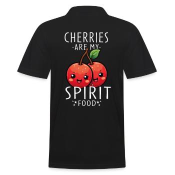 Cerises Kawaii - Polo Homme - noir - Dos - Kai (181cm)